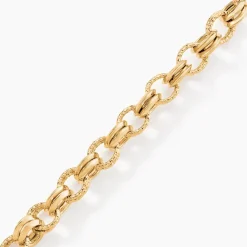 Bracelet Joice Maille Alternée Et Godronne Or Jaune