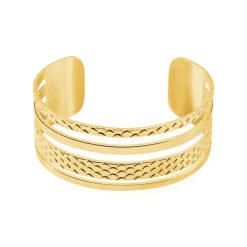 Bracelet Jonc Abram Acier Jaune