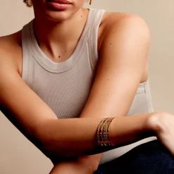 Bracelet Jonc Abram Acier Jaune