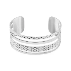 Bracelet Jonc Abram Acier Blanc
