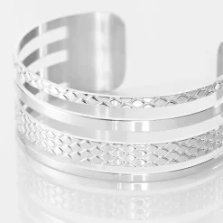 Bracelet Jonc Abram Acier Blanc