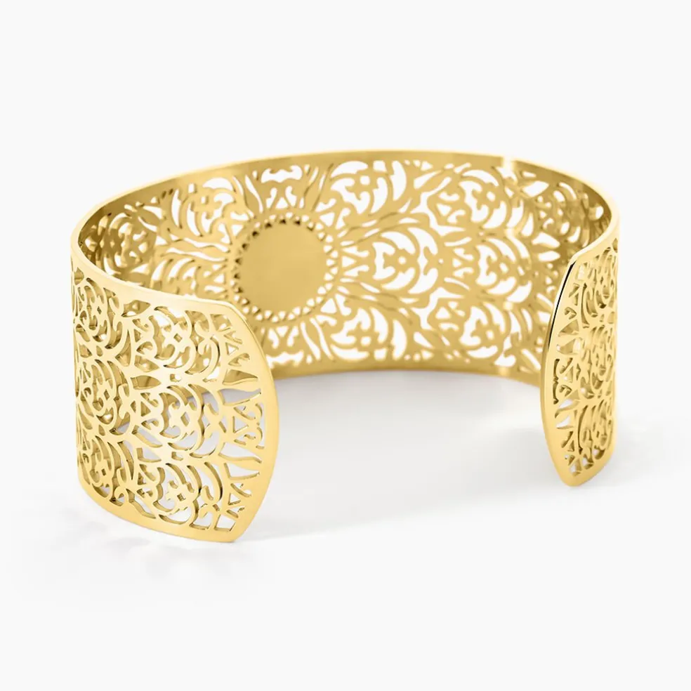 Bracelet Jonc Acier Doré Maurits Agate