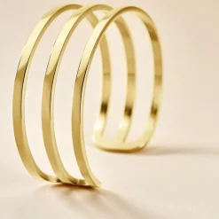 Bracelet Jonc Adel Acier Jaune