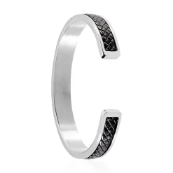 Bracelet Jonc Ahmet Acier Blanc