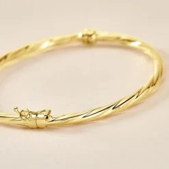 Bracelet Jonc Anaisaae Torsade Or Jaune