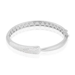Bracelet Jonc Andie Argent Blanc Oxyde De Zirconium