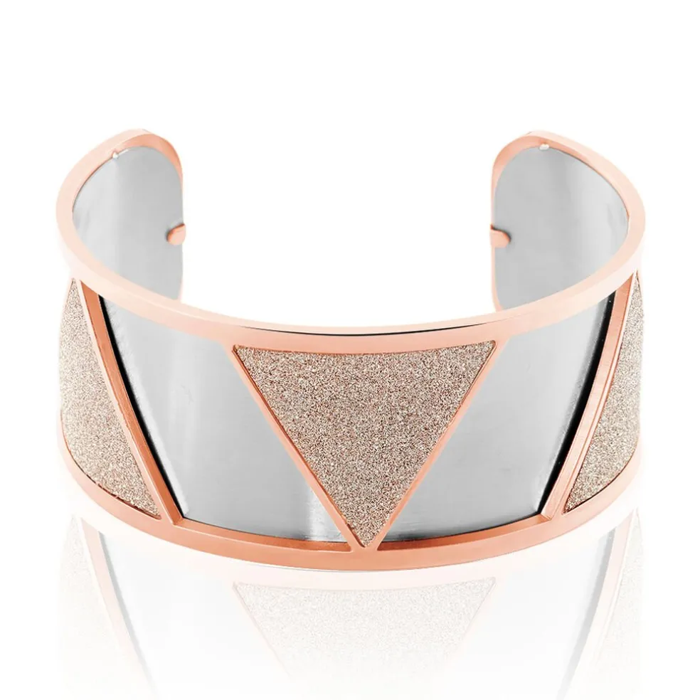 Bracelet Jonc Andrina Acier Rose