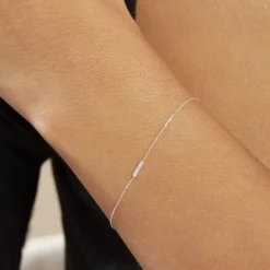 Bracelet Jonc Aprhodisia Blanc Diamant Blanc