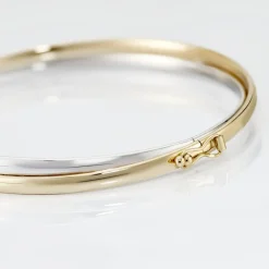 Bracelet Jonc Catalin 2 Fils Flexibles Or Bicolore