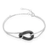 Bracelet Jonc Ceramik Design Argent  Céramique Et Oxyde De Zirconium