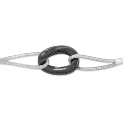 Bracelet Jonc Ceramik Design Argent  Céramique Et Oxyde De Zirconium