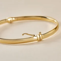 Bracelet Jonc Cynthia Fil Plat Lisse Or Jaune