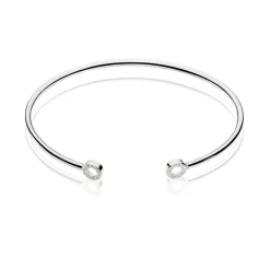 Bracelet Jonc Danae Argent Blanc Oxyde De Zirconium