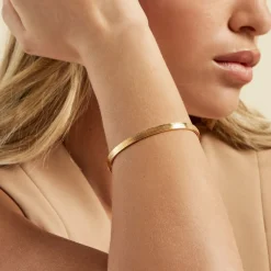 Bracelet Jonc Ensoleillée Plaqué Or Jaune