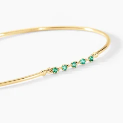 Bracelet Jonc Esmerald Rendez-vous Or Jaune Emeraude