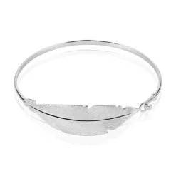 Bracelet Jonc Euriell Argent Blanc