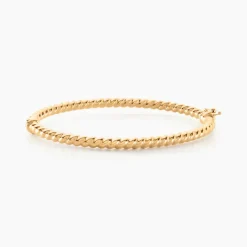 Bracelet Jonc Fritzi Torsade Or Jaune