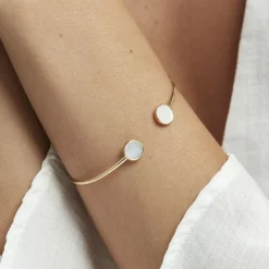 Bracelet Jonc Heida Or Jaune Nacre