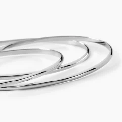 Bracelet Jonc Hugoline Argent Blanc