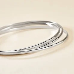 Bracelet Jonc Hugoline Argent Blanc