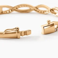 Bracelet Jonc Imae Plaqué Or Jaune Oxyde De Zirconium