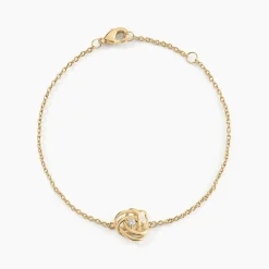 Bracelet Jonc Iwaki Plaqué Or Jaune Oxyde De Zirconium