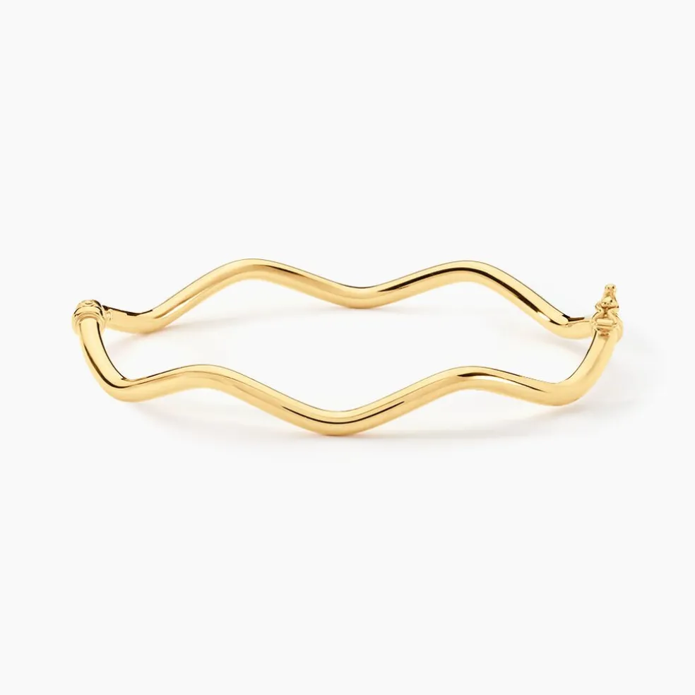 Bracelet Jonc Jennie Ondule Or Jaune