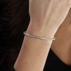 Bracelet Jonc Karama Or Bicolore