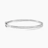 Bracelet Jonc Laurianne Argent Blanc Oxyde De Zirconium