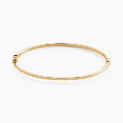 Bracelet Jonc Loise Fil Carre Lisse Or Jaune