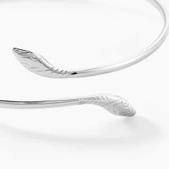 Bracelet Jonc Maisha Argent Blanc