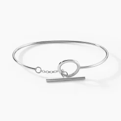Bracelet Jonc Marie-capucine Argent Blanc