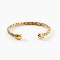 Bracelet Jonc Nelsie Plaqué Or Doré