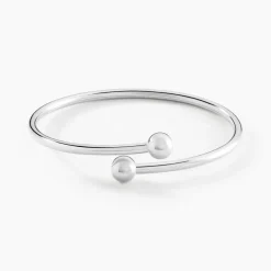 Bracelet Jonc Noûr Argent Blanc