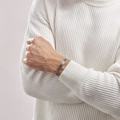 Bracelet Jonc Ouvert Acier Bicolore Anderson