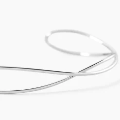 Bracelet Jonc Paros Argent Blanc