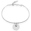 Bracelet Jonc Paula Argent Blanc Oxyde De Zirconium