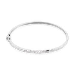 Bracelet Jonc Posie Or Blanc Diamant
