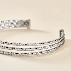 Bracelet Jonc Rachelle Argent Blanc