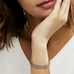 Bracelet Jonc Rachelle Argent Blanc