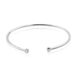 Bracelet Jonc Regine Argent Blanc Oxyde De Zirconium
