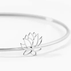 Bracelet Jonc Rosita Argent Blanc