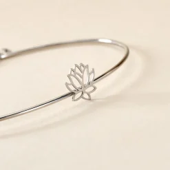 Bracelet Jonc Rosita Argent Blanc