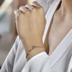 Bracelet Jonc Rosita Argent Blanc