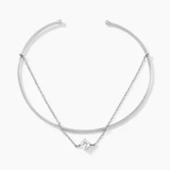 Bracelet Jonc Ruth Argent Blanc Oxyde De Zirconium