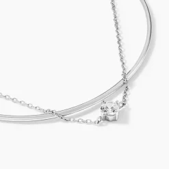 Bracelet Jonc Ruth Argent Blanc Oxyde De Zirconium