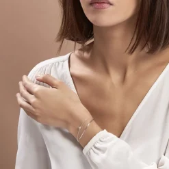 Bracelet Jonc Ruth Argent Blanc Oxyde De Zirconium