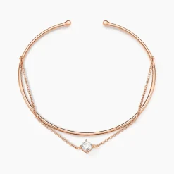 Bracelet Jonc Ruth Argent Rose Oxyde De Zirconium