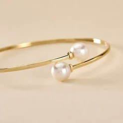 Bracelet Jonc Sammy Or Jaune Perle De Culture