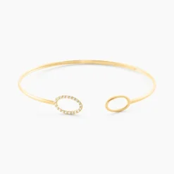 Bracelet Jonc Seth Or Jaune Oxyde De Zirconium